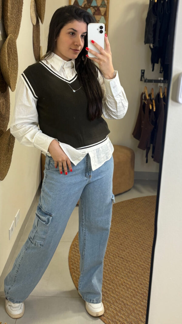 Calça Jeans Cargo Tradicional - Imagem 3