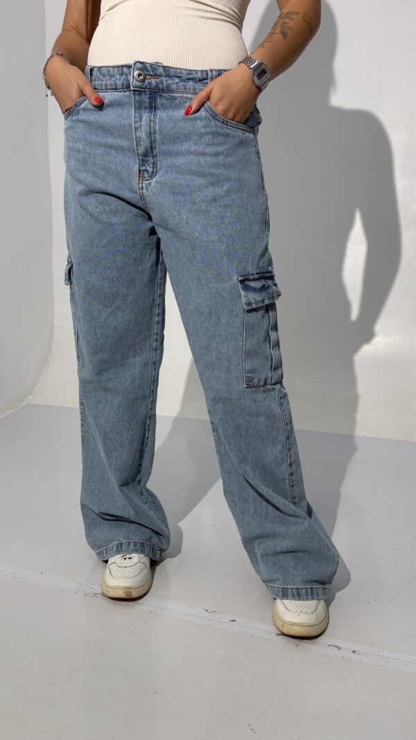 Calça Jeans Cargo Tradicional - Imagem 5