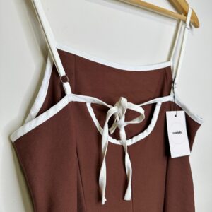 Vestido Longo Marrom com Amarração