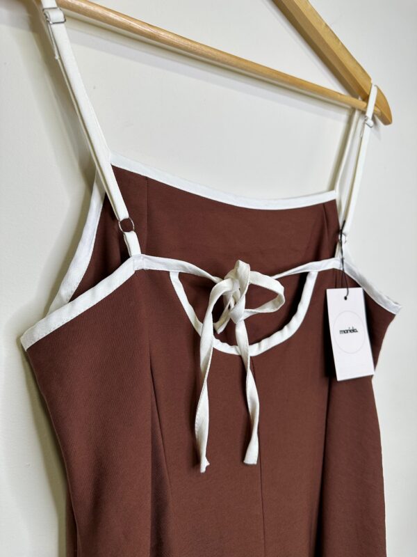 Vestido Longo Marrom com Amarração