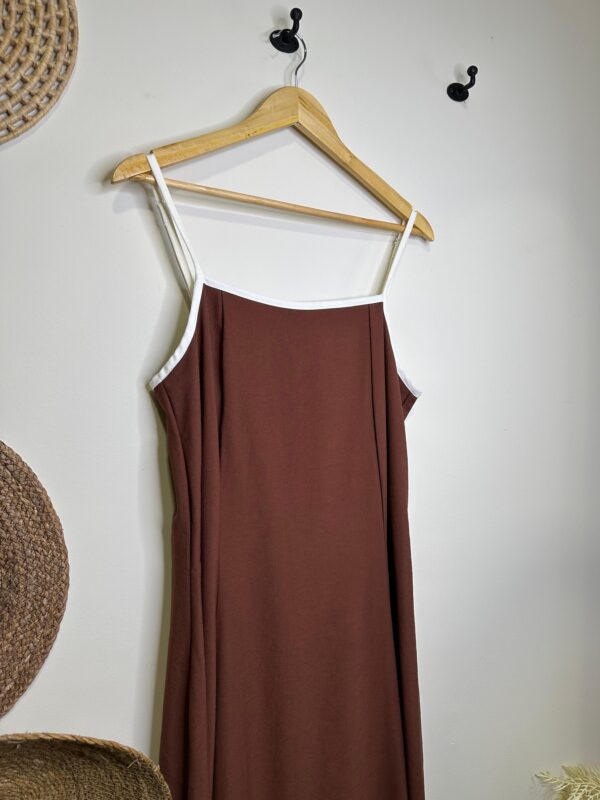 Vestido Longo Marrom com Amarração - Imagem 5