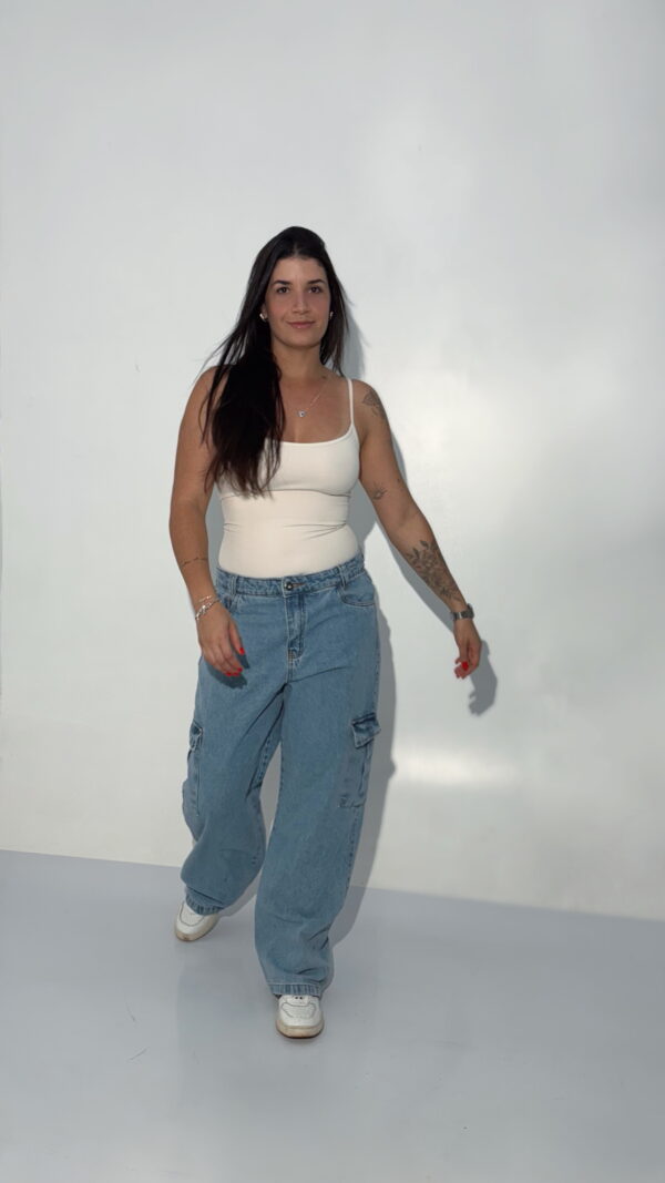 Calça Jeans Cargo Tradicional - Imagem 4